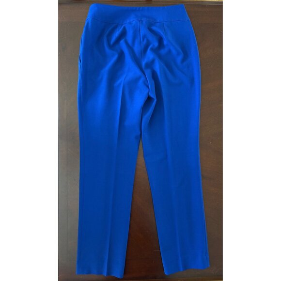 Black Label by Evan-Picone Straight-Leg Career Pants True Cobalt Blue Size 4 - Picture 3 of 11
